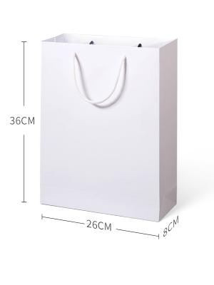 Blank Solid Color White Cardboard PaperBag