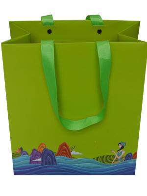 Green Paper bag With Your Logo