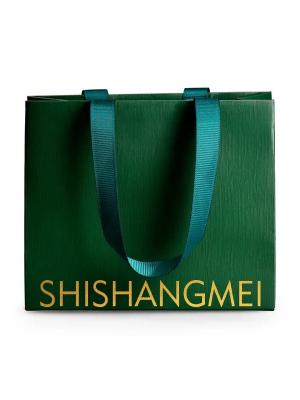 Boutique Ribbon Green Paper Bag