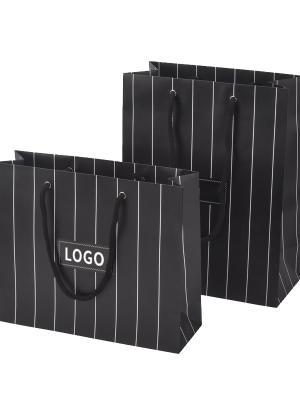 Hot Selling Black And White Striped Paper Bag