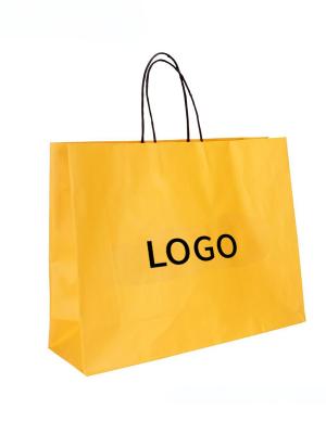 Customized Logo Yellow Paper Bag