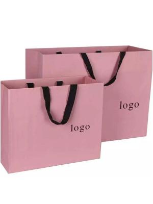 Luxury Pink Paper Bag Logo Customization