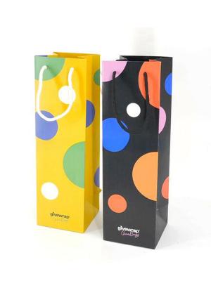 Polka Dot Wine Paper Bag