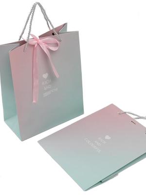 Pink And Green Gradient Jewelry Gift Paper Bag