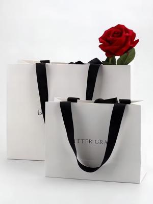 High-end Black Ribbon Gift Paper Bag Customization