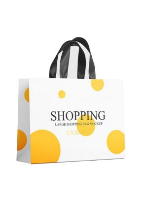 Yellow Dot Shopping Paper Bag Customized Logo