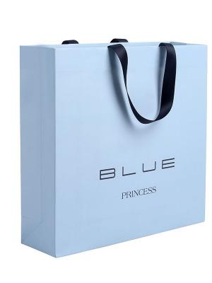 Custom Blue Shopping Paper Bags  